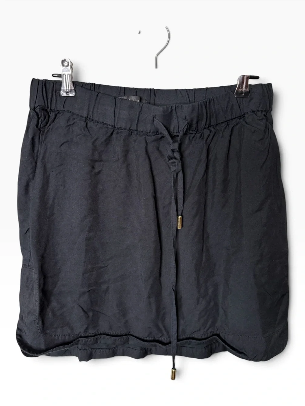 Banana Republic Black XS Drawstring Pull-On Skirt